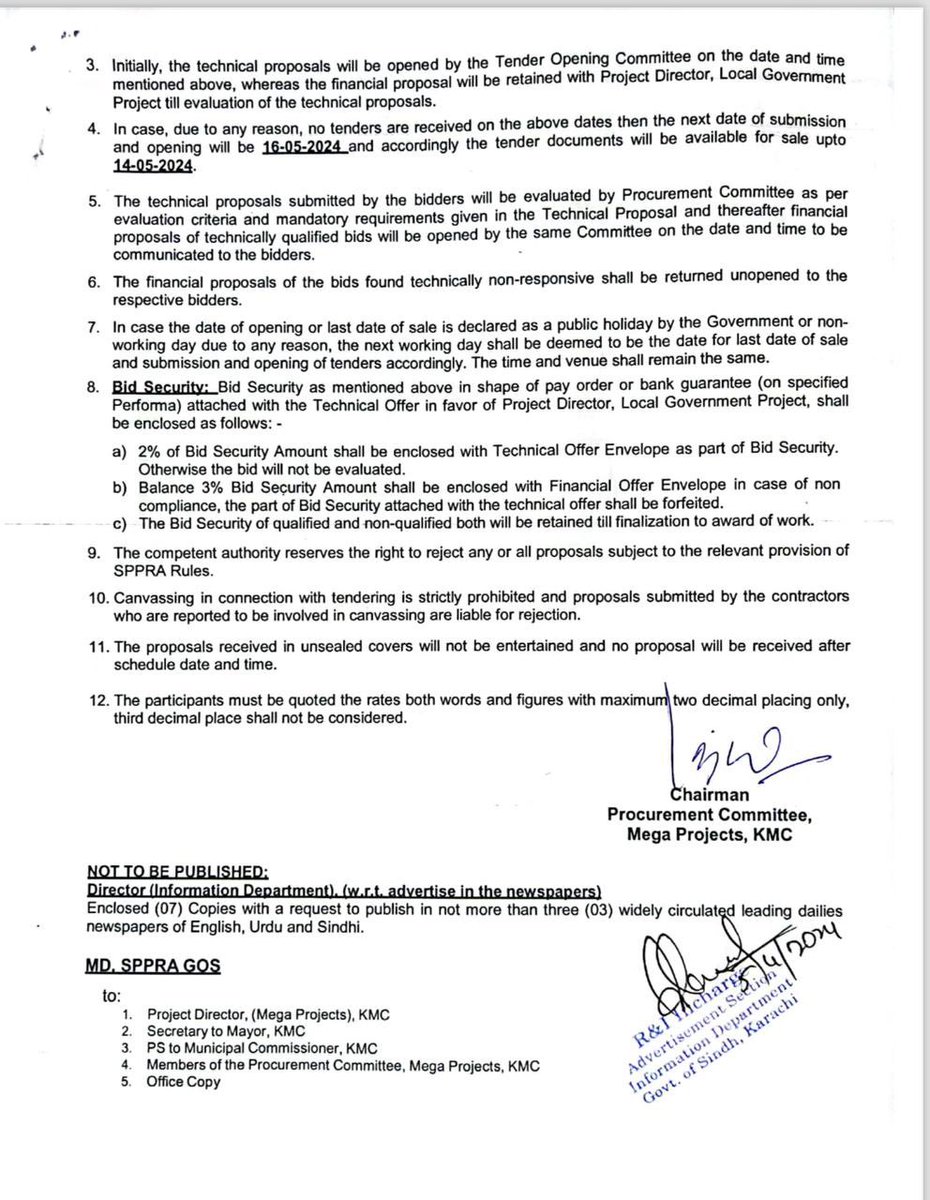 Happy to share & inform that KMC with the support of #SindhGovt is now starting work on the construction of new storm water drain from M9 to Thaddo Naala via Mehran Drain. Tender has been published. Was a long standing issue for M9 users & residents of Saadi Town during monsoons