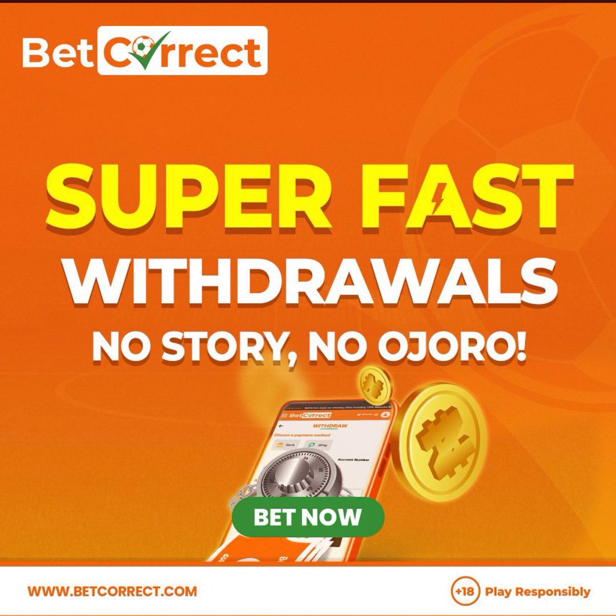 10 odd on @BetcorrectNG 

Over 1.5 

Code: BCPWYJ1S

You don’t have account on betcorrect?

Register Below👇👇👇

Sign up here 👉 bit.ly/Morayoor_WB