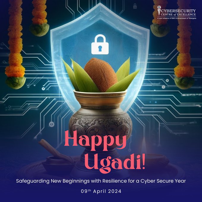 May this auspicious occasion usher in prosperity and safeguard our digital endeavours for a cyber-secure year ahead. Happy Telugu New Year! @Min_SridharBabu @OffDSB @jayesh_ranjan @TelanganaCMO @TelanganaCS @ccoe_hyd @TMeeseva @Collector_ADB @AclbAdilabad @palagummi_S
