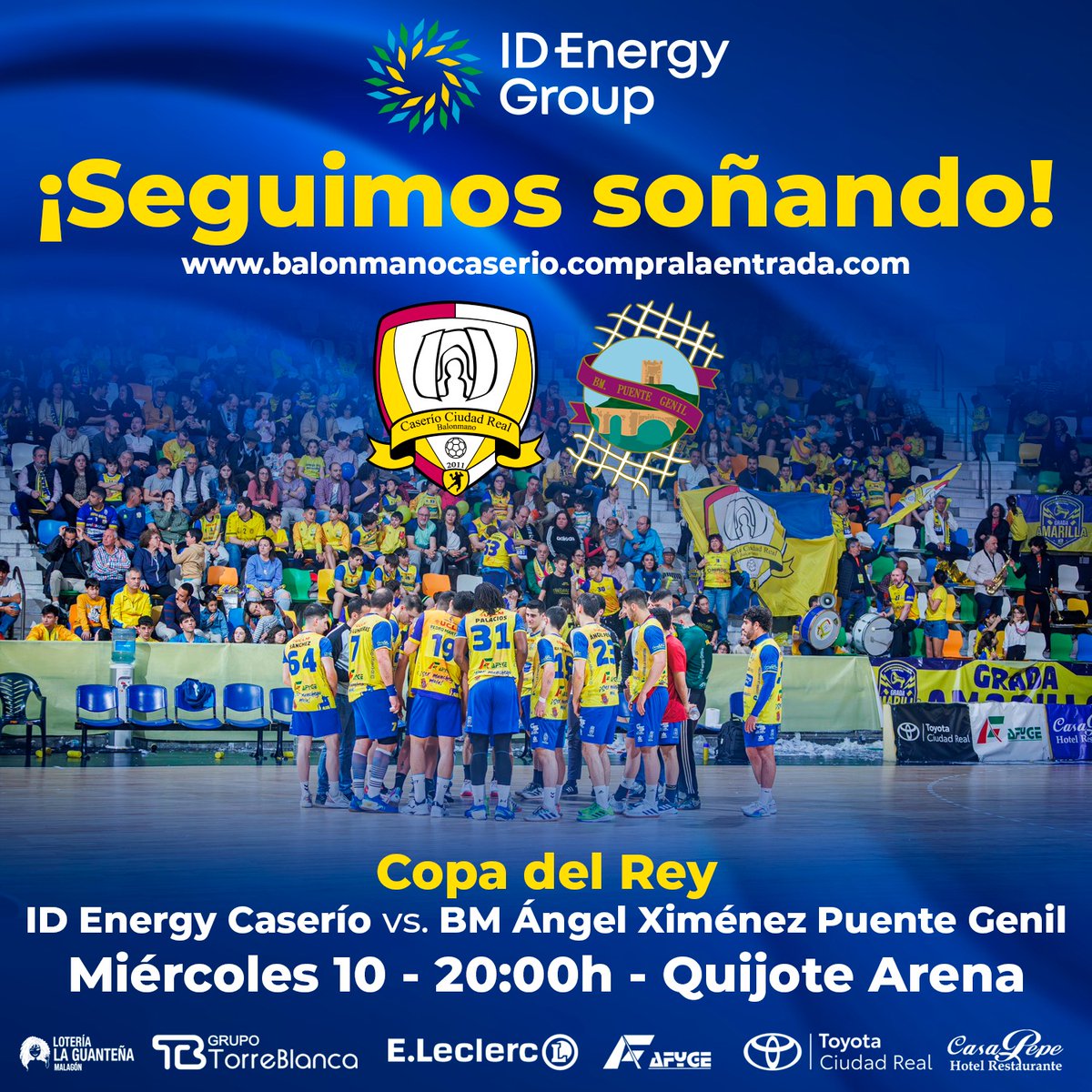 BM_Caserio's tweet photo. 💛 Y sin darnos cuenta ya mismo llega el miércoles y ¡tenemos otro espectáculo en Ciudad Real! ¡𝗟𝗹𝗲𝗴𝗮 𝗹𝗮 𝗖𝗼𝗽𝗮 𝗱𝗲 𝗦𝗠 𝗘𝗹 𝗥𝗲𝘆!

💙 Este equipo nos ha regalado el privilegio de seguir en Copa de SM El Rey contra un equipazo de @ASOBAL como es el @AngelXimenezBM. https://t.co/wO4Ca6eVlt