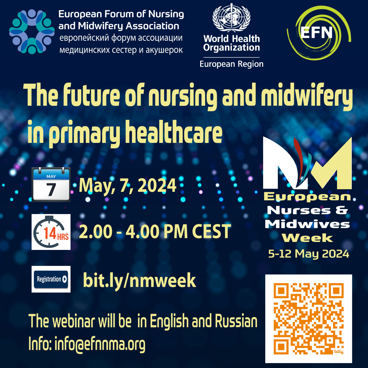 📢 Exciting News! 🌟 Join us for the 'Future of Nursing and Midwifery in Primary Health Care' webinar on May 7th, 2024! 🎉 #European #Nursing #Midwifery #Weekend 📝 Register here: bit.ly/nmweek 👩‍⚕️👨‍⚕️ This insightful webinar will focus on the evolving landscape of…