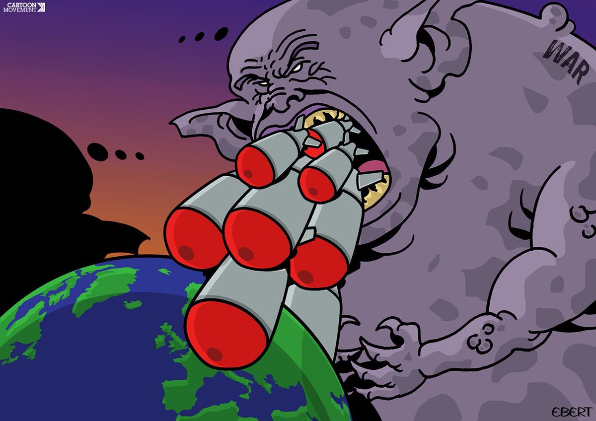 War plague. Today's cartoon by Enrico Bertuccioli. More cartoons: buff.ly/3U2y010 #war #conflicts #violence