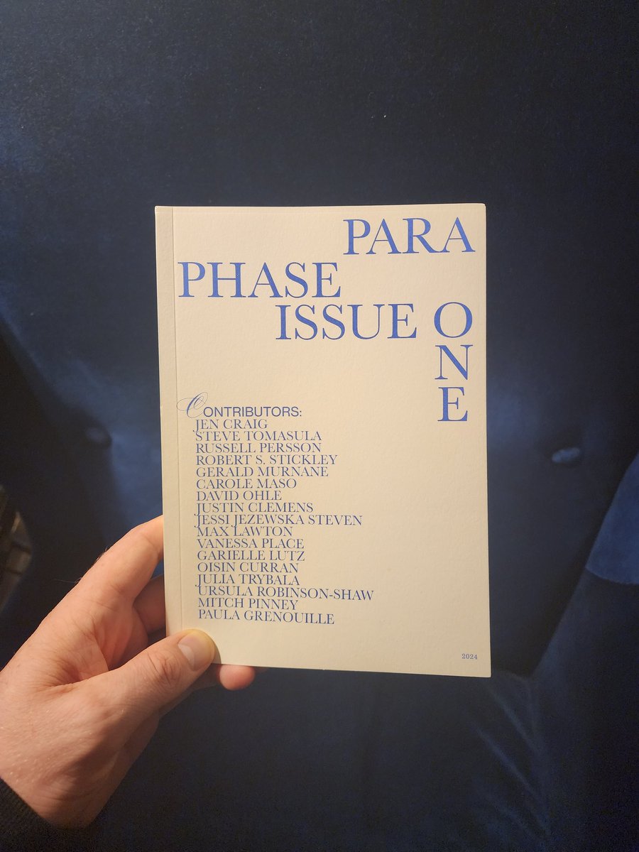 A journal that features new and unpublished works from some of my favourite writers but more importantly matches my velvet blue reading chair.