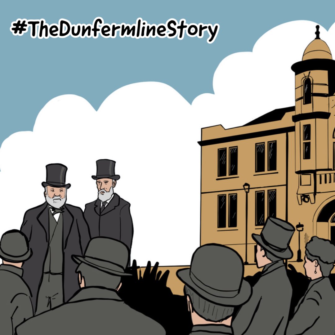 55/100 George Lauder campaigned for a technical college in Dunfermline and his wealthy nephew, Andrew Carnegie, funded the construction of Lauder Technical College which opened in 1899.
Art by Colin Maxwell
#TheDunfermlineStory #Dunfermline #History <a href="/fifecollege/">Fife College</a>