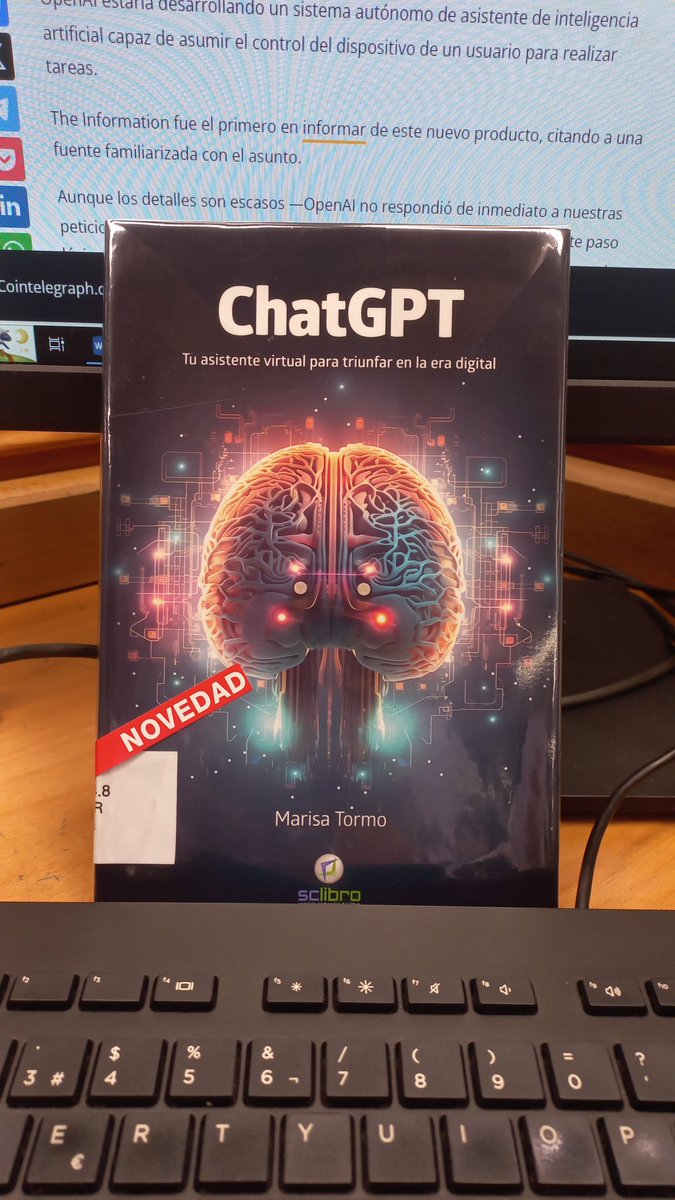 Si buscas un asistente virtual que te ayude a alcanzar tus objetivos, ChatGPT es la respuesta. Escrito por Marisa Tormo, experta en #marketingdigital y tecnología, te muestra cómo utilizar #ChatGPT Disponible en #BibliotezaZonaCentroVll   #redbmvalladolid #novedadesbibliograficas