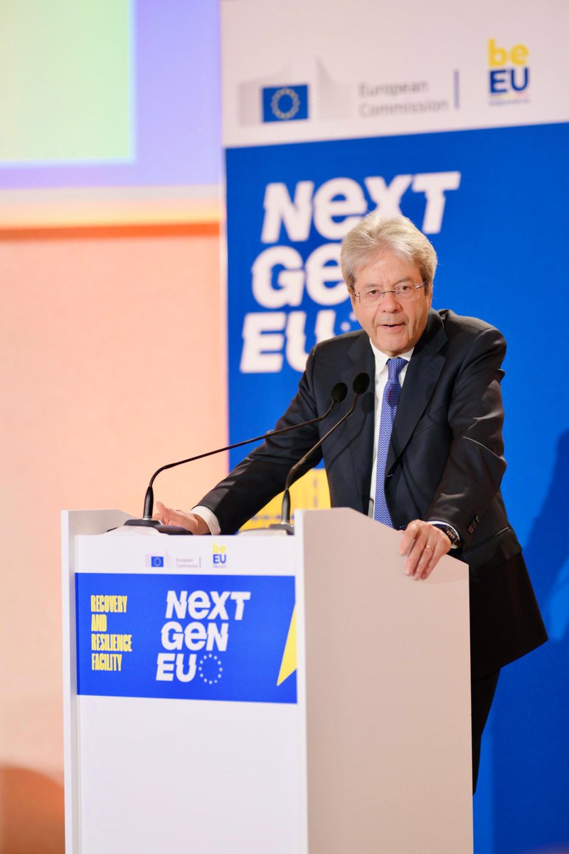 'In this first half of its lifetime, we have seen the merits of the Recovery & Resilience Facility as well as what could be improved.[...]We must continue to work all together to make a success of this unique opportunity.' Commissioner @PaoloGentiloni at #NextGenerationEU event