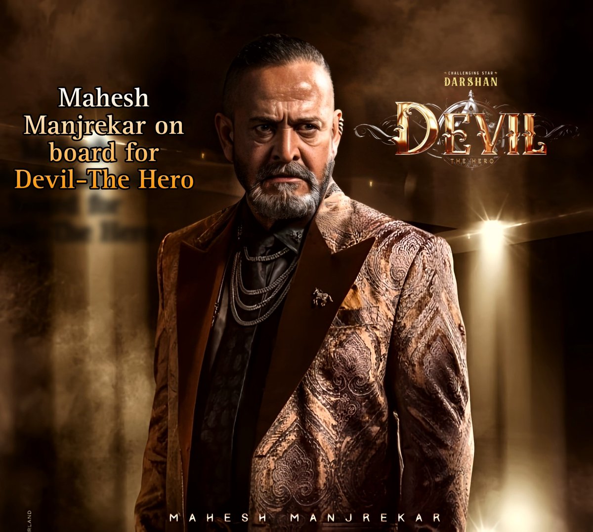 Devil Update 💥💥

#MaheshManjrekar On board for #DevilTheHero 

#Dboss @dasadarshan 👑

#BossOfSandalwood 
#Boxofficesulthan #D57