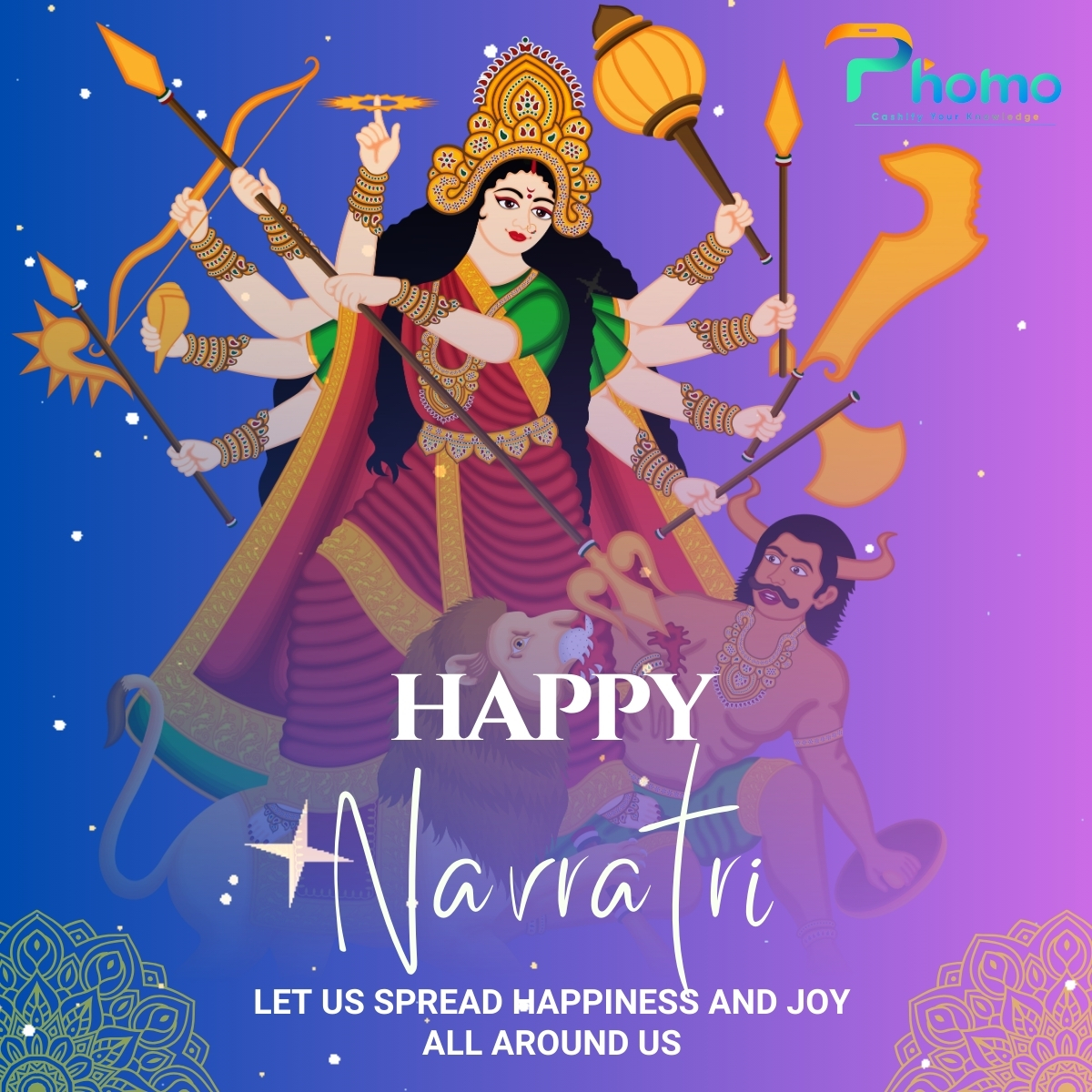 phomoquizz's tweet photo. Let the nine nights of divine #celebration begin!
On the occasion of #HappyNavratri 2024! May the blessings of Goddess Durga fill our lives with joy, prosperity, and harmony as we embark on this auspicious journey. 
.
.
#navratri #festival #hindu #blessings https://t.co/EP3GXVCjdI