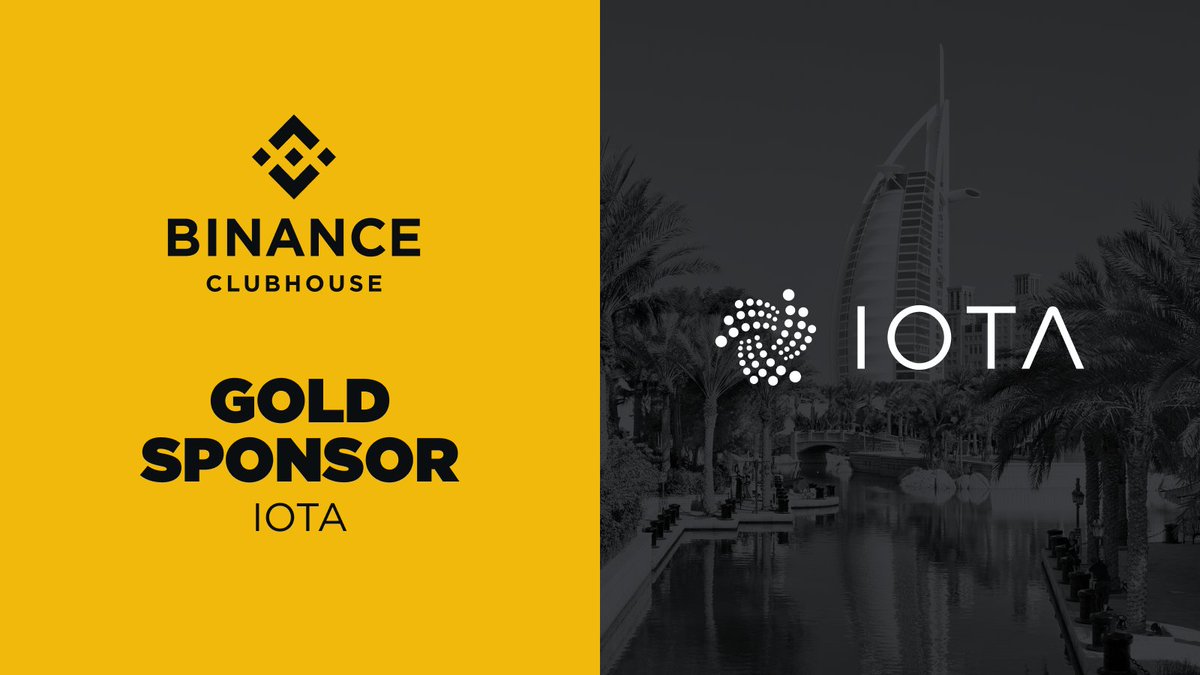 Join us in welcoming @iota as one of the gold sponsors of the #BinanceClubhouse event!