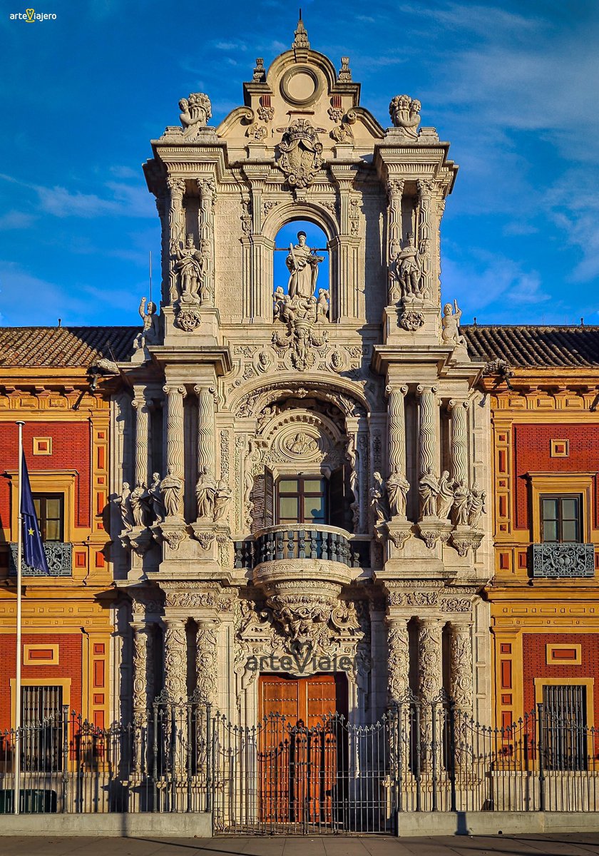 Palacio de San Telmo (Sevilla), una de la obras más destacadas de la arquitectura barroca en #Andalucía. En él destaca su magnífica fachada churrigueresca, ideada por el arquitecto Leonardo de Figueroa y terminada en el año 1734 #FelizMartes #BuenosDias