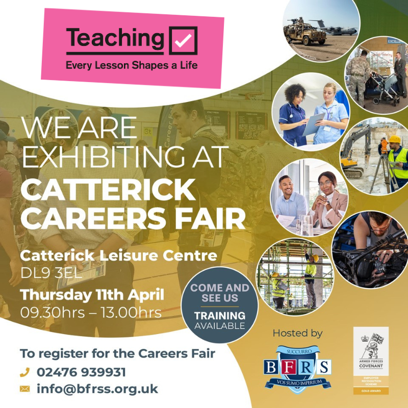 We'll be at the @_BFRS_ Catterick National Careers Fair this Thursday 11th April from 9.30am to 1pm. The event is for the Armed Forces Community who are embarking on a resettlement journey and wish to explore careers and job roles. Register here: bfrss.org.uk/events/1009006/