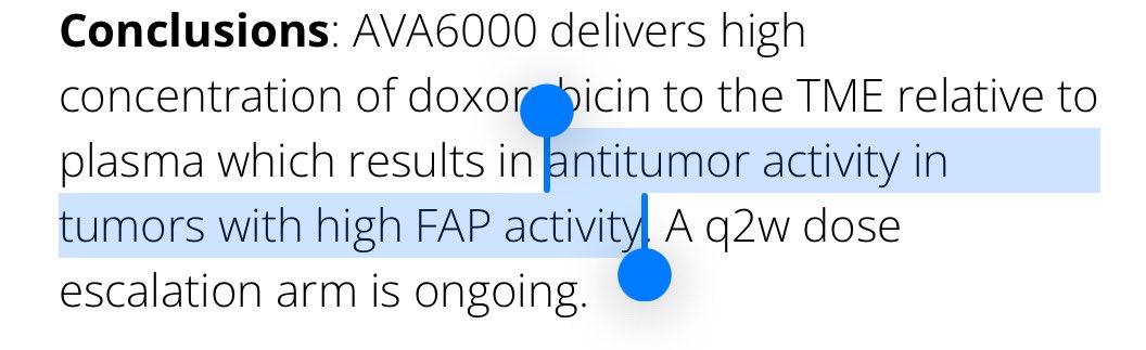 #AVCT I suspect tumours high in FAP (known?) have been selected in C7 and Q2W. This data I’m looking forward to.