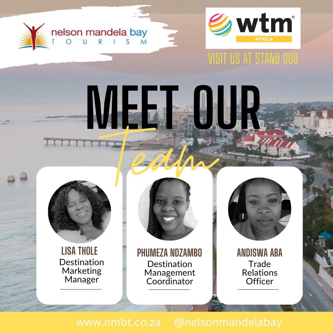 Come visit our team at stand Q08 at WTM Africa as we promote the beauty and diversity of our city! Beach, Bush or City, It All Happens Here! #FriendlyCity #ShareTheBay #ItAllHappensHere