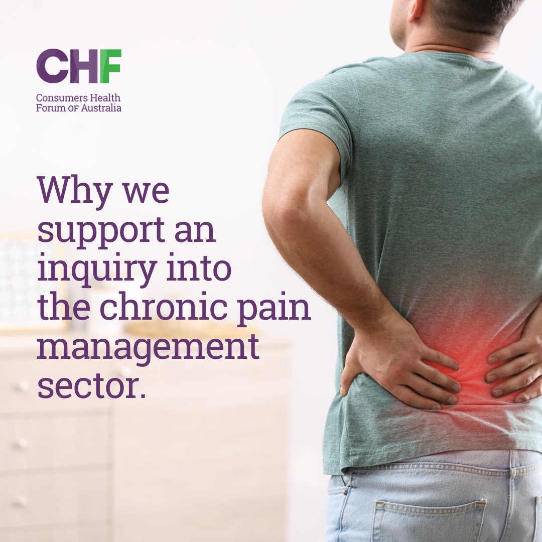 Consumers Health Forum of Australia, @ArthritisAust and @ChronicPainAust are calling for an inquiry into the chronic pain management sector following ABC’s Four Corners “Pain Factory” investigation. Read the statement here ow.ly/CLtq50Rb53j