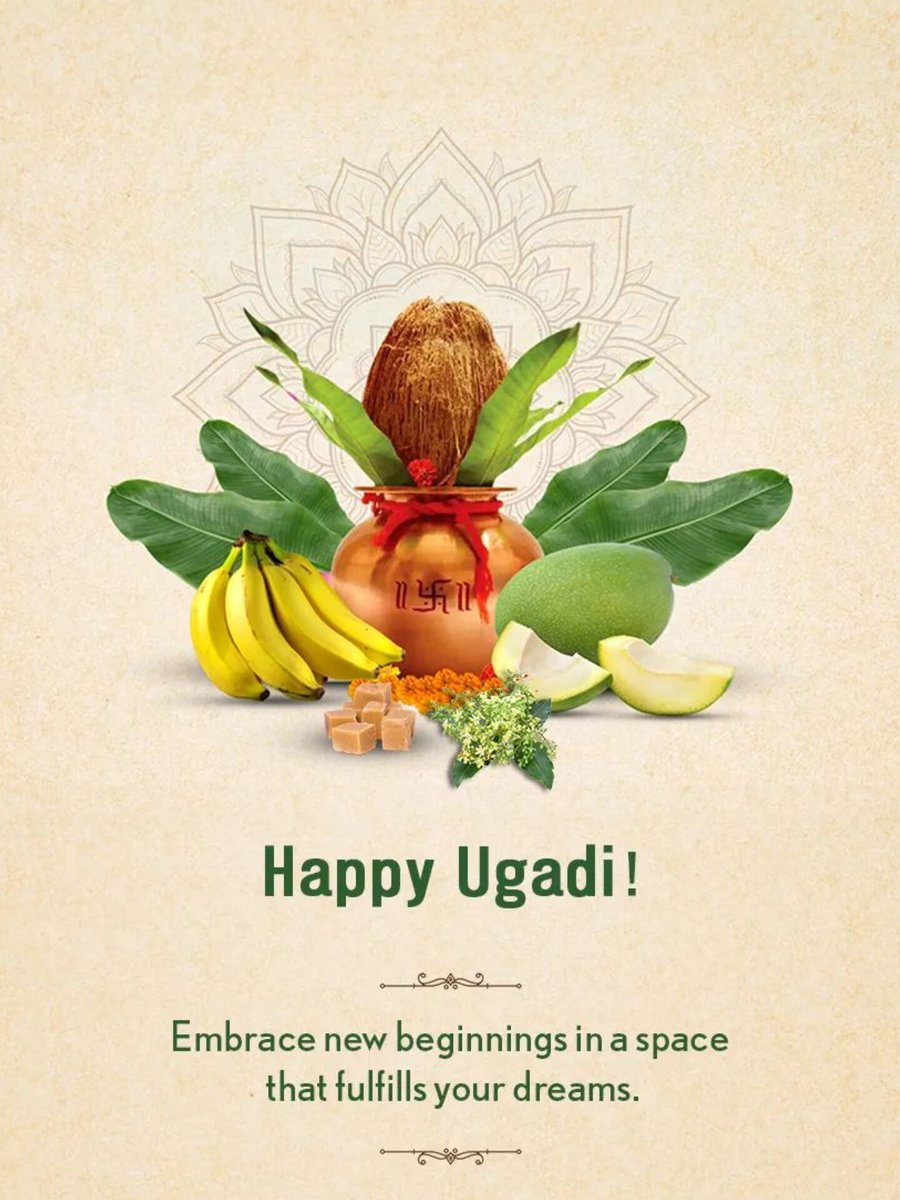 Our Warm Greetings on the Joyous and Auspicious Occasion of #Ugadi
#GudiPadwa
#ChaitraSukladi
#ChetiChand
#navrehposhte
 #SajibuCheiraoba

These festivals mark the beginning of the traditional #newyear, and bring new hope and happiness in our lives.