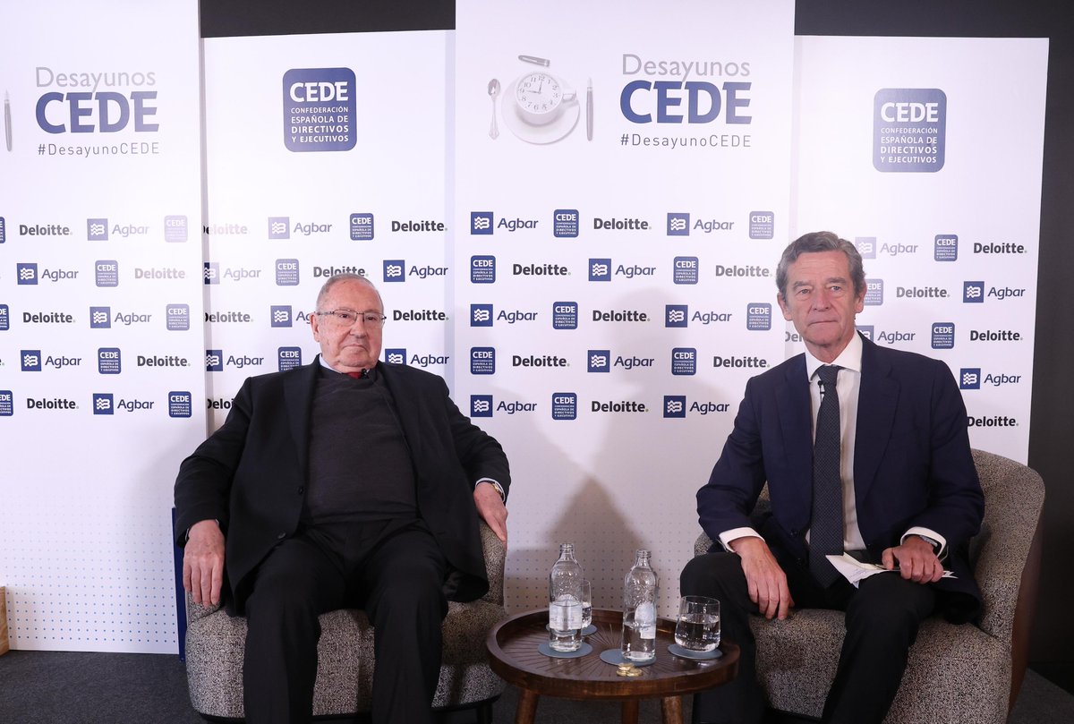 directivosCEDE's tweet image. Hoy celebramos un nuevo #DesayunoCEDE con José Luis Bonet, presidente de @camarascomercio, bajo el título "Riesgos y oportunidades para la economía española". 

Con Juan Carlos Gallego, presidente de #MicroBank; y Mario Armero, patrono de la Fundación CEDE.