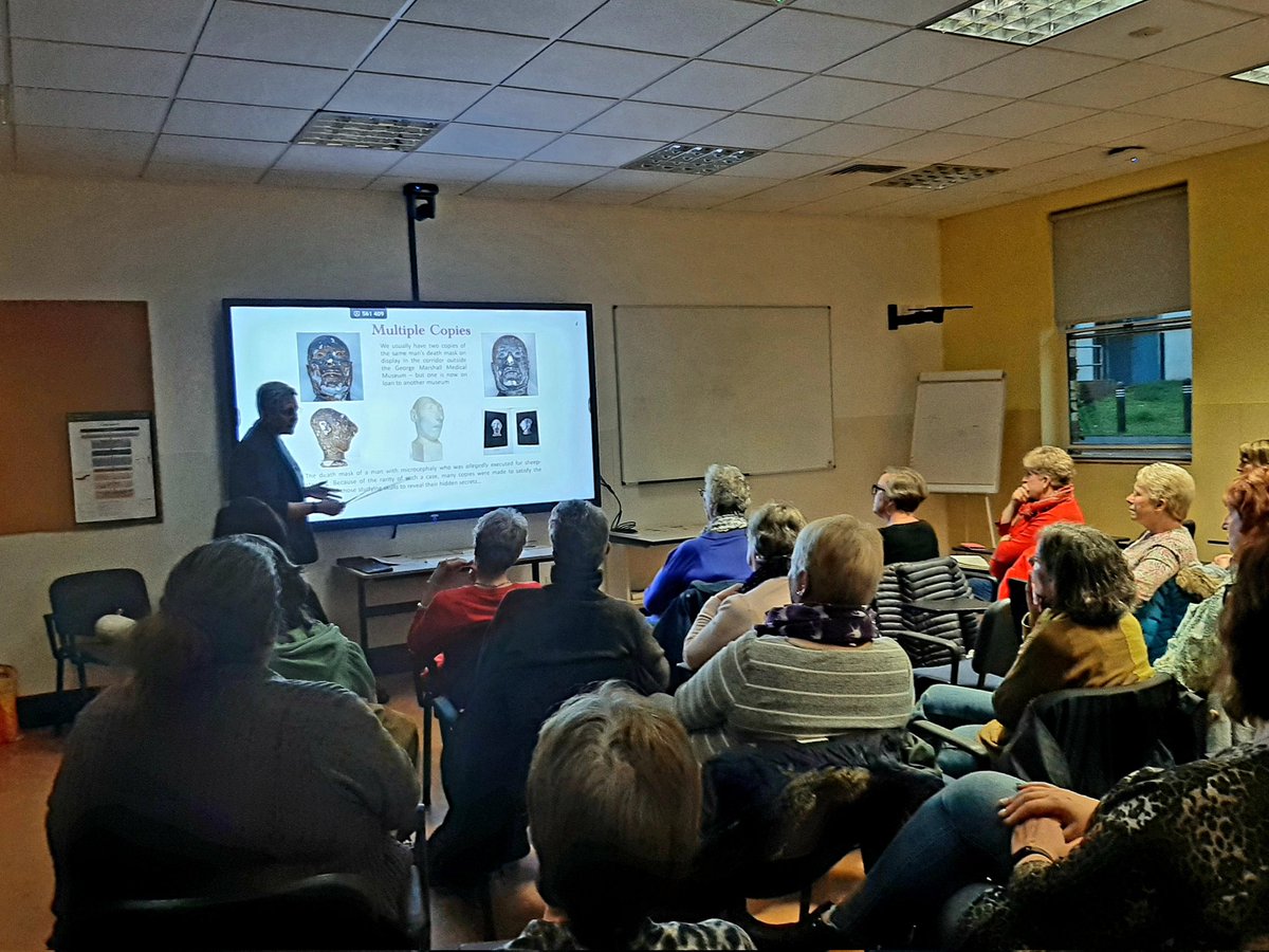 A great talk by Louise Robinson to a WI group about the pseudoscience of phrenology (and our death masks, of course). It was lovely to see you all.