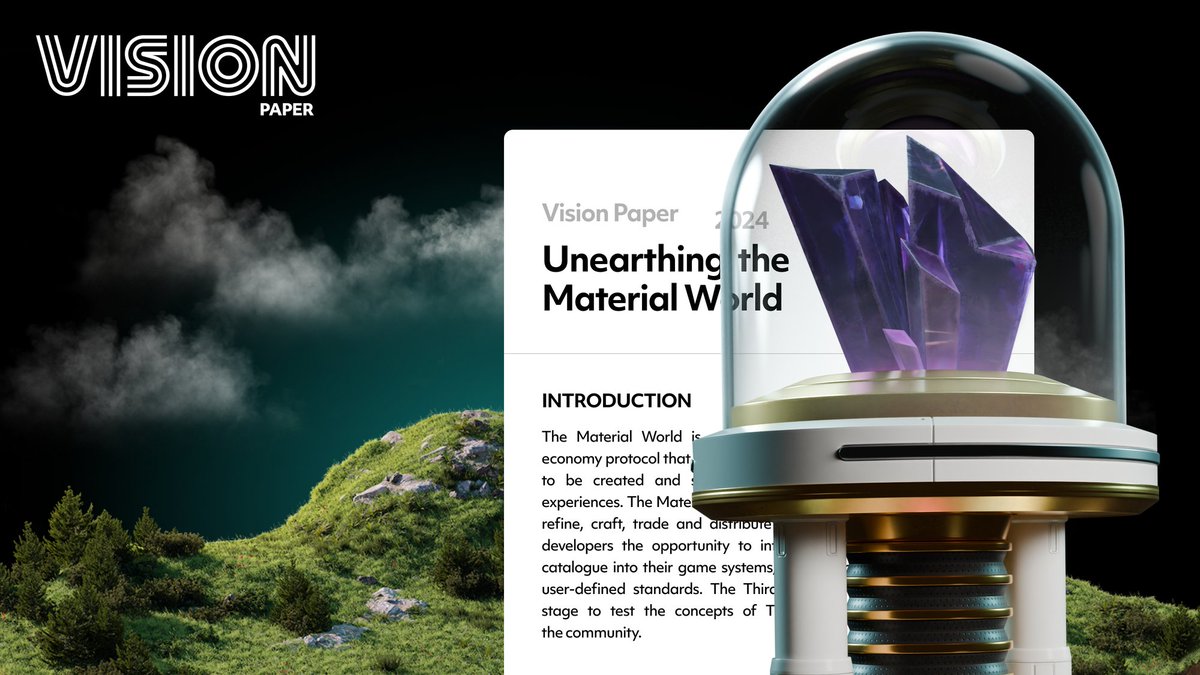 Discover our latest Vision Paper: Unearthing the Material World. Revolutionizing game economies, this protocol will enable seamless sharing of materials across digital realms. The Third Kingdom will lead in testing this game-changing concept. futureverse.com/research/unear…