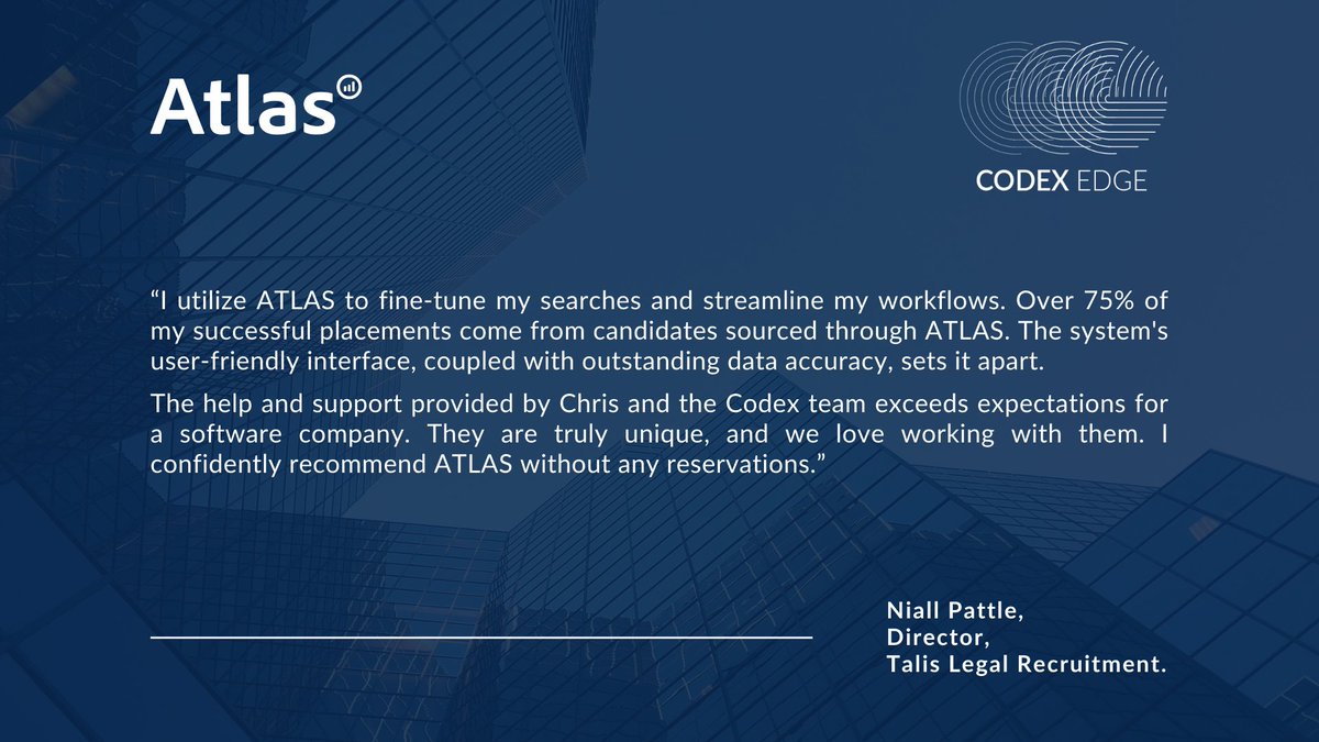 It's Testimonial Tuesday! 🌟

ATLAS by Codex Edge
SAVE TIME - CUT COSTS - GET RESULTS

#TestimonialTuesday #HappyCustomers #Feedback #ThankYou