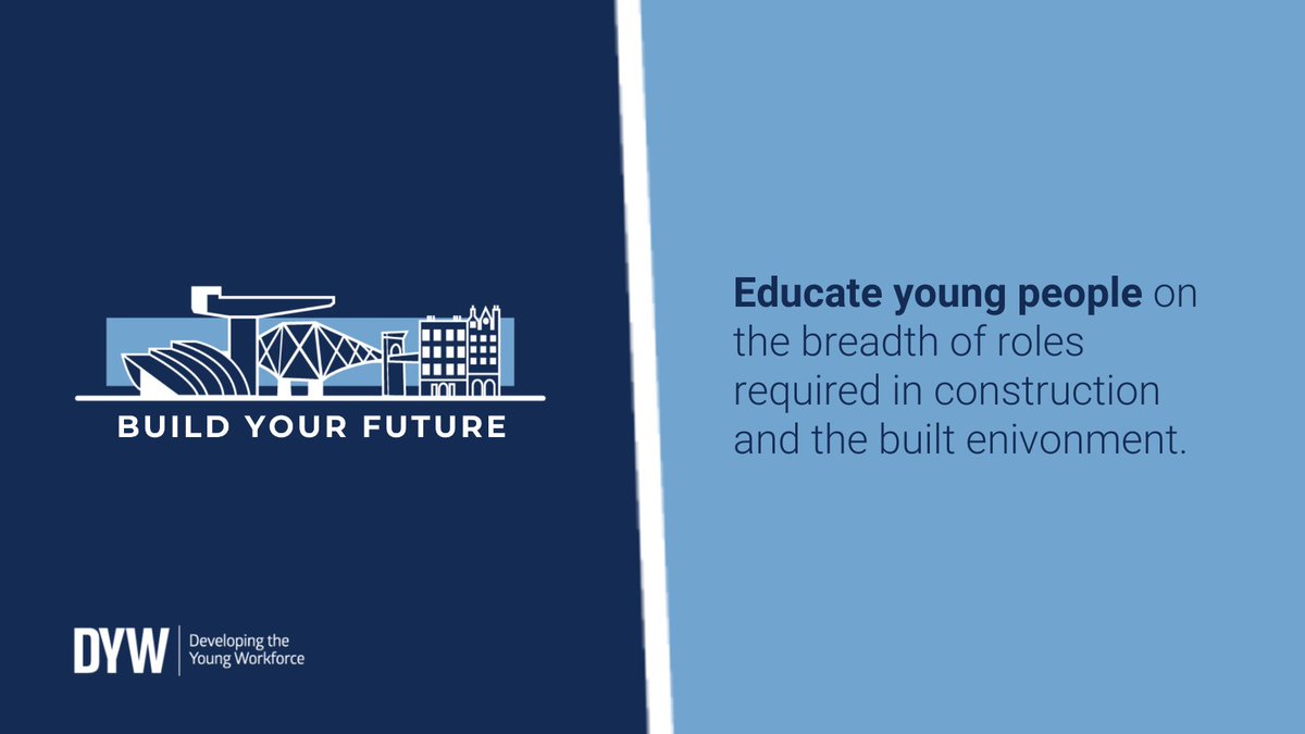 Inspire the future workforce to build a better Scotland by educating young people on the variety of skills required within construction and the built environment. Find out more: ow.ly/nCZp50QY7mf #BuildYourFuture #DYWScot