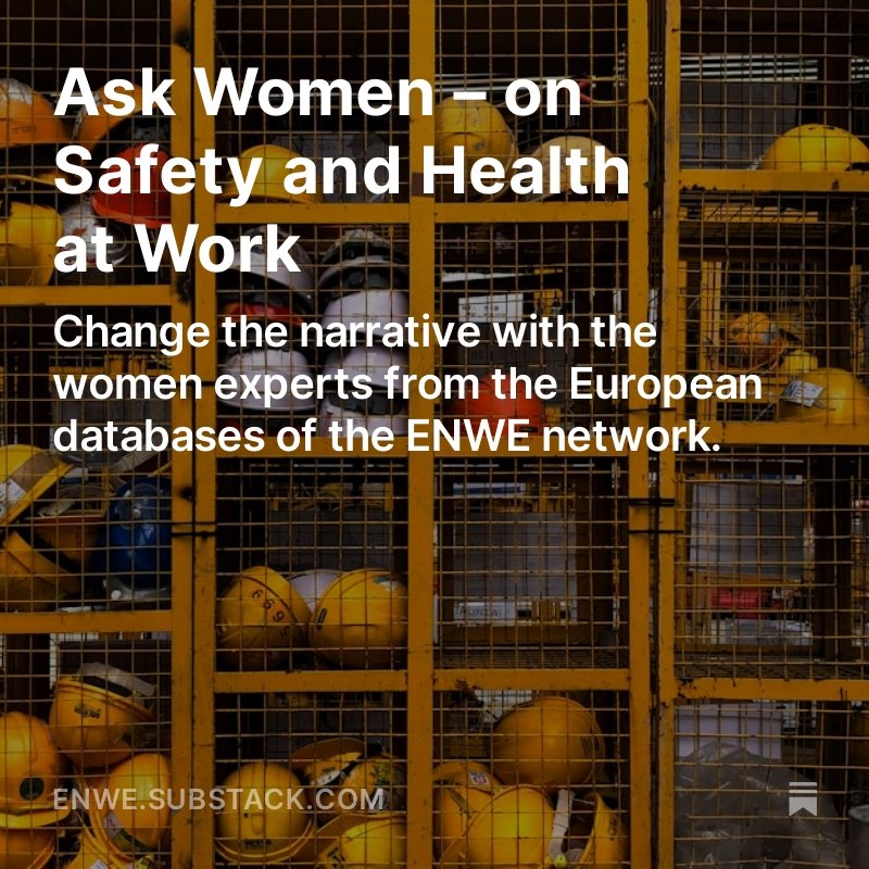🔧It's World Day for Safety and Health at Work!

Want to diversify your sources for interviews and events on the topic?

Check out our latest newsletter:
enwe.substack.com/p/ask-women-on…

<a href="/100esperte/">100esperte</a>
@academianet_org
<a href="/ajpjournalistes/">Association des Journalistes Professionnels</a>
<a href="/agendadexpertes/">Agenda d'Expertes</a> 
<a href="/Les_Expertes/">Les Expertes</a>