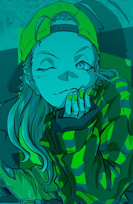 「green nails long sleeves」 illustration images(Latest)