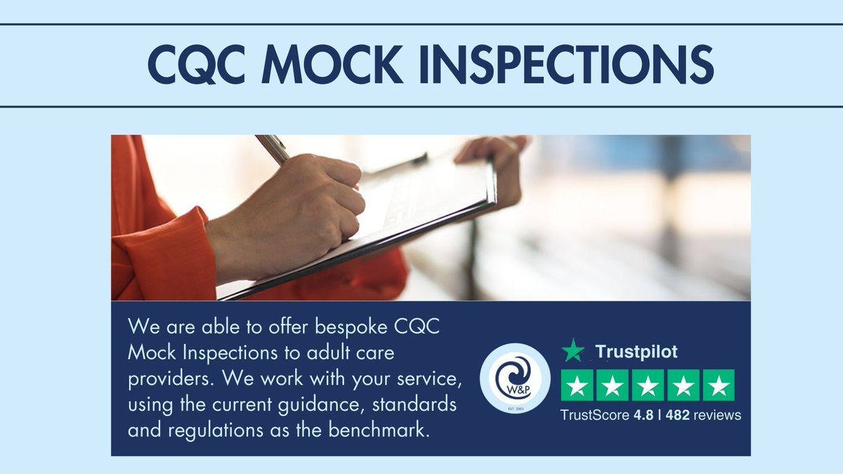 Mock CQC Inspections - buff.ly/47xocjZ

CQC Mock Inspection is designed around you as the service and is personalised to cover any issues which you may already have identified, with a plan of action included in the written report.

#cqccompliance #caremanagers #HomeCare