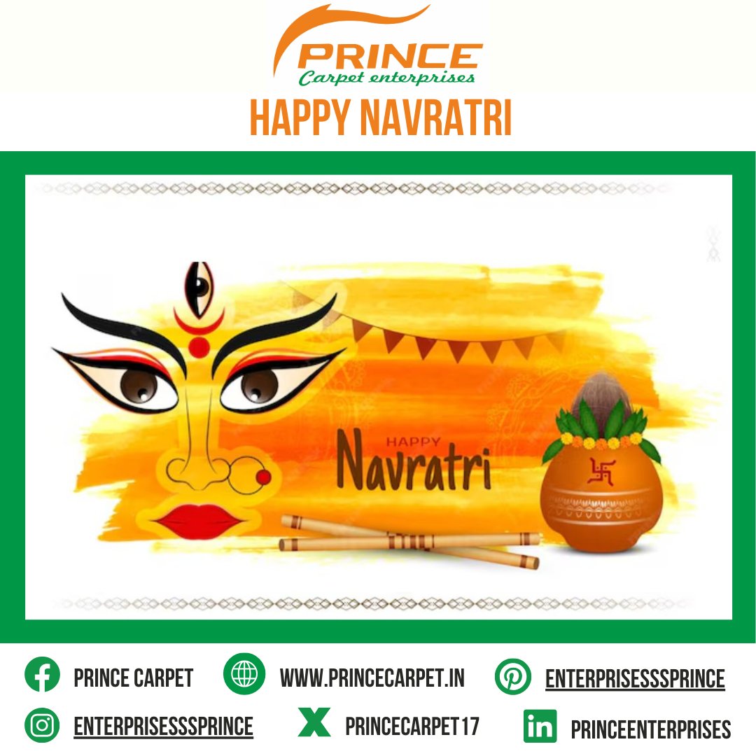 Wishing you all a joyous and vibrant Navratri filled with love, light, and blessings! 
.
.
.

#happynavratri #festivalofcolors #blessingsandjoy #navratri #navratrispecial #hindufestival #festivals #event #industry #princecarpet #pce #princecarpetenterprises #princecarpet #pce