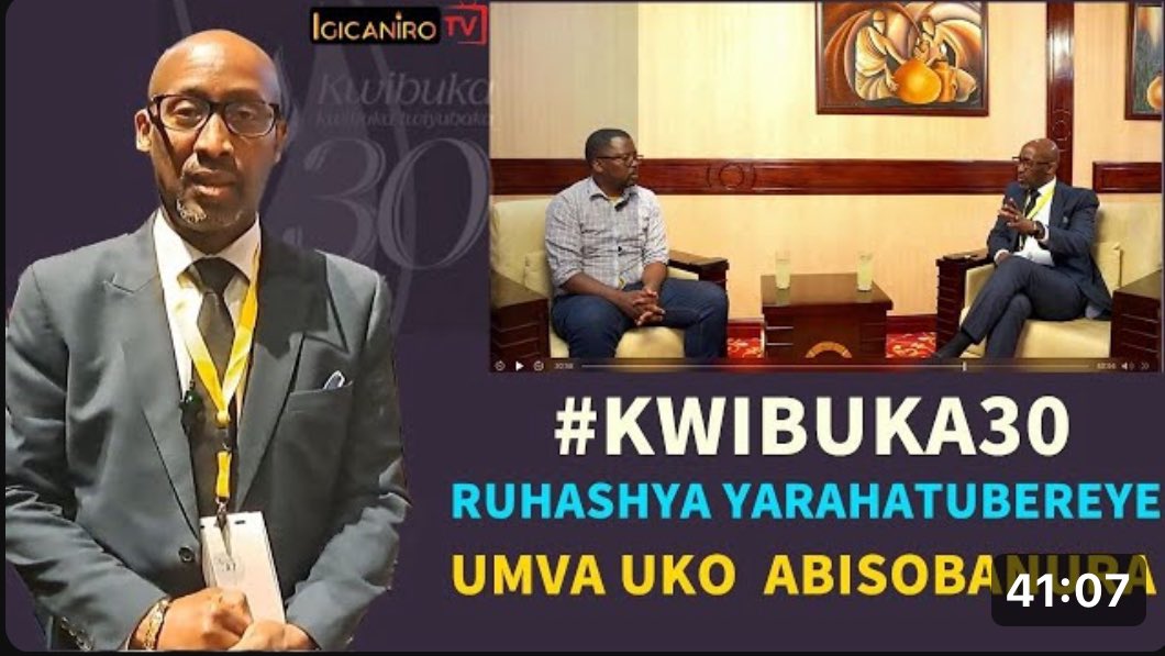 Ntimucikwe! Ibyo Mutabonye mu Muhango wo #kwibuka30, Egide Ruhashya wa @IgicaniroTV wari uhatubereye arabitubwiye. VIDEO: youtu.be/pvP9s4jpJc0?si… @TomNdahiro @paul_rukesha @Unity_MemoryRw @EgidieBibio @IngabireImma @albcontact @gateteviews @KARANGWASewase @SadateMunyakazi