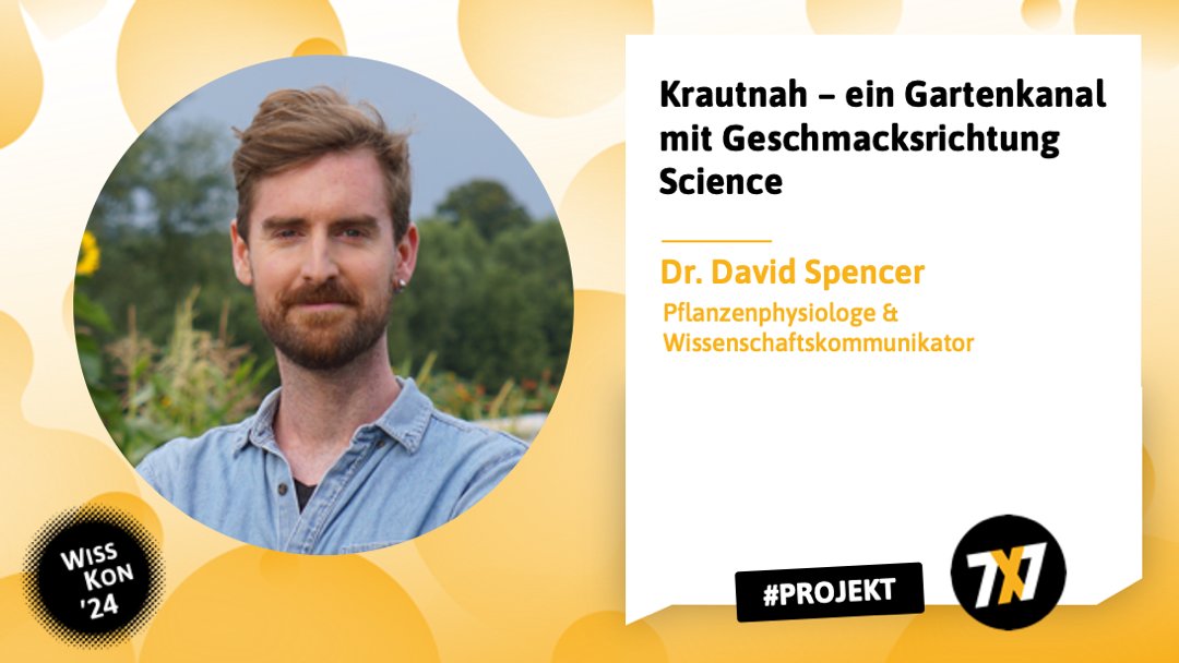 Gärtnerei & Wissenschaft: Diese Leidenschaften verbindet @d_t_spencer auf seinem YouTube-Kanal #Krautnah. Wir freuen uns auf die Projektvorstellung zum „Gartenkanal mit Geschmacksrichtung Science“ bei der #WissKon24! ‍🌾 #Wisskomm nawik.de/wisskon/die-ko…