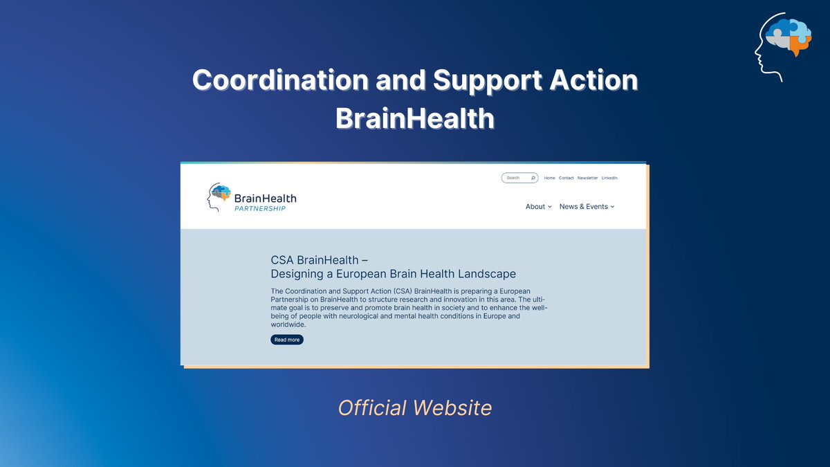 The official website of the Coordination & Support Action BrainHealth is now live! Discover official updates and information about the way our 21 partners are paving the way towards an European Partnership on Brain Health. 🔗 brainhealth-partnership.eu
