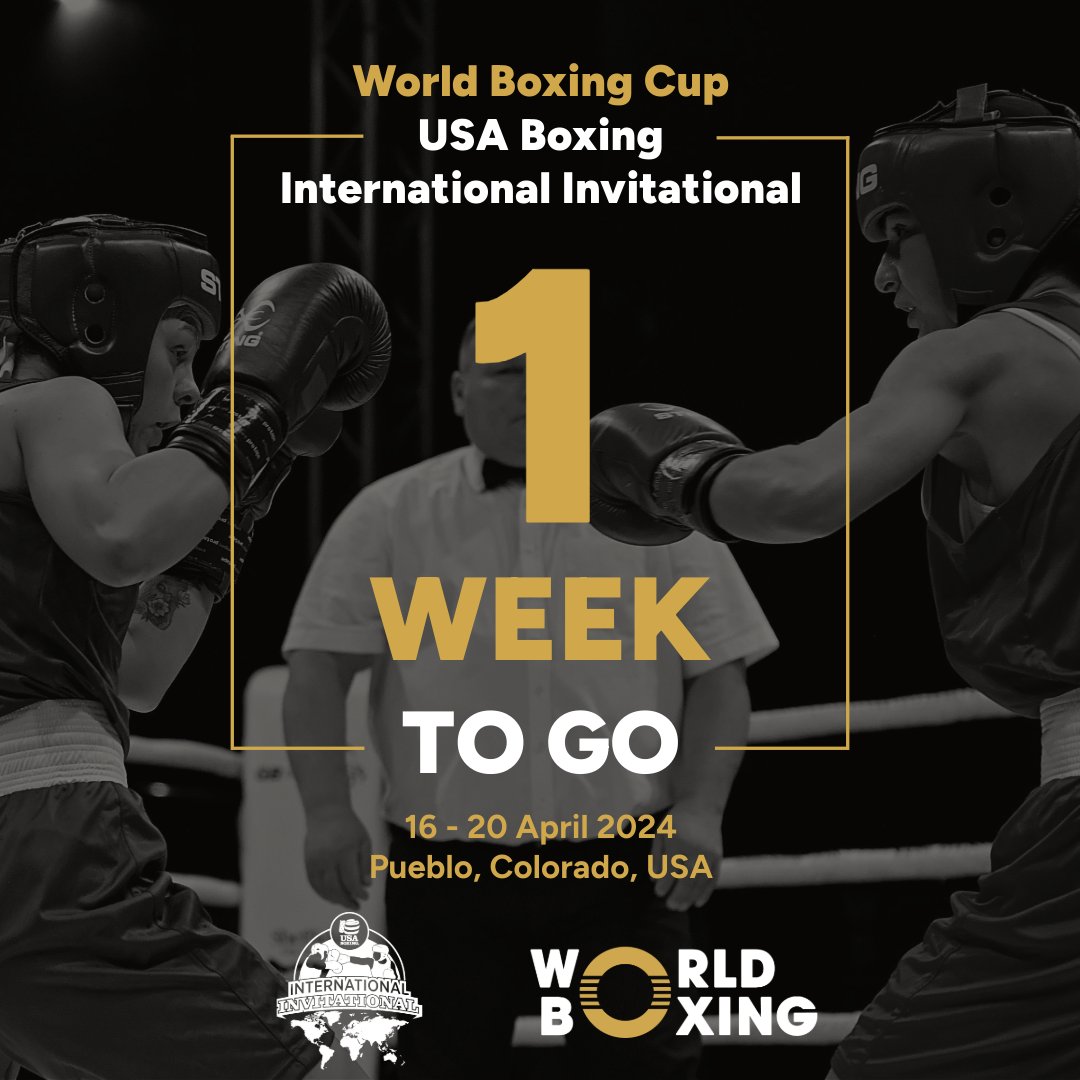 The World Boxing Cup: USA Boxing International Invitational gets underway one week from now and will see boxers from around the world clash in Pueblo, Colorado. Visit the event website to keep up-to-date with the competition. Link: usaboxing.org/2024-internati… #TimeForWorldBoxing