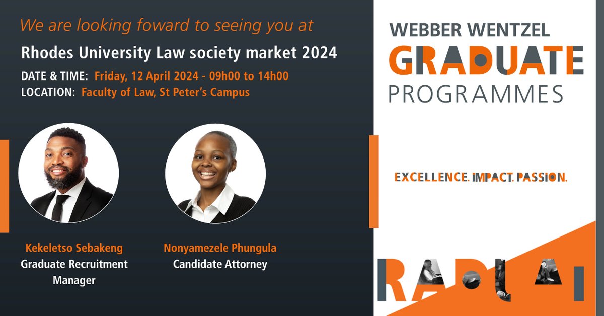 Rhodes University law students connect with Kekeletso Sebekang and Nonyamezelo Phungula at the #RhodesLawMarket2024 and gain valuable insights for your legal future. Apply for the 2026 CA Programmes: bit.ly/3H5HX42 #WWCAprogramme #RhodesUniversity #lawcareers