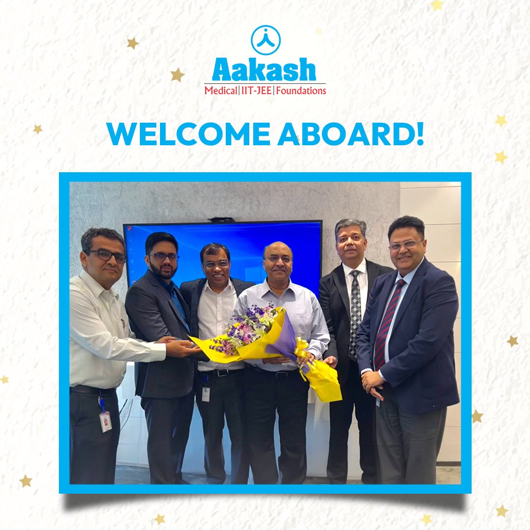 Join us as we extend a heartfelt welcome to Mr. Deepak Mehrotra, Managing Director and CEO at AESL! We look forward to an exciting journey ahead for Aakash under his guidance and leadership. Congratulations, Sir! #aakashinstitute #welcome #onboard