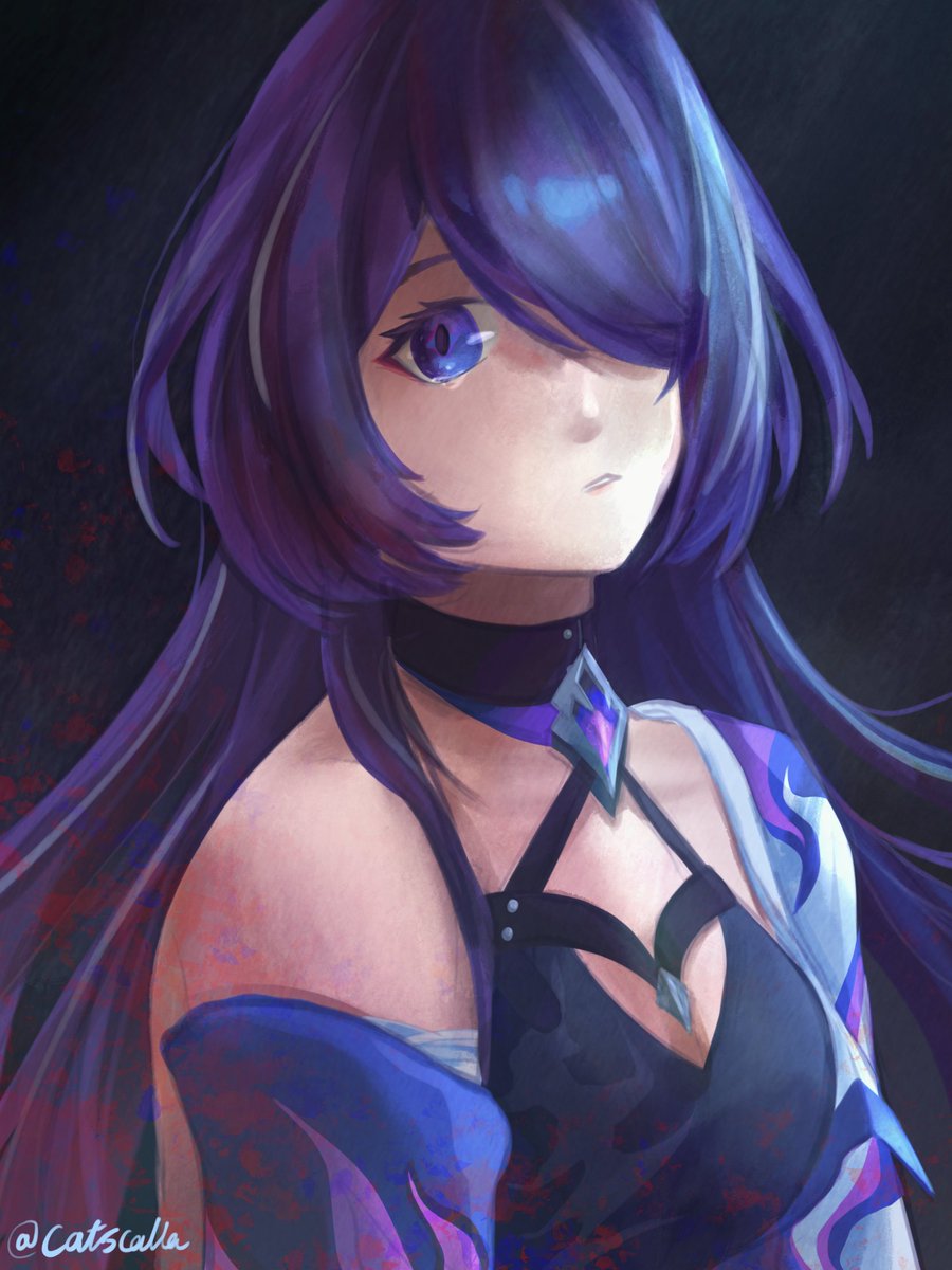 "This haven of memories, every touch, every moment is like a thorned rose..." 💜
It's her! I'm really happy with how this came out 
 #honkaistarrailfanart #HSRFanart #AcheronHSR