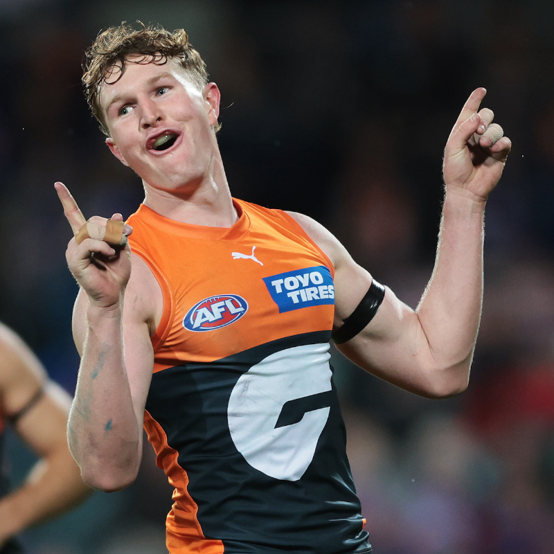 GWSGIANTS's tweet photo. Tom Green's heading back to Canberra and he's bringing a whole lot of fun for you, your family, and your friends to enjoy 🍊