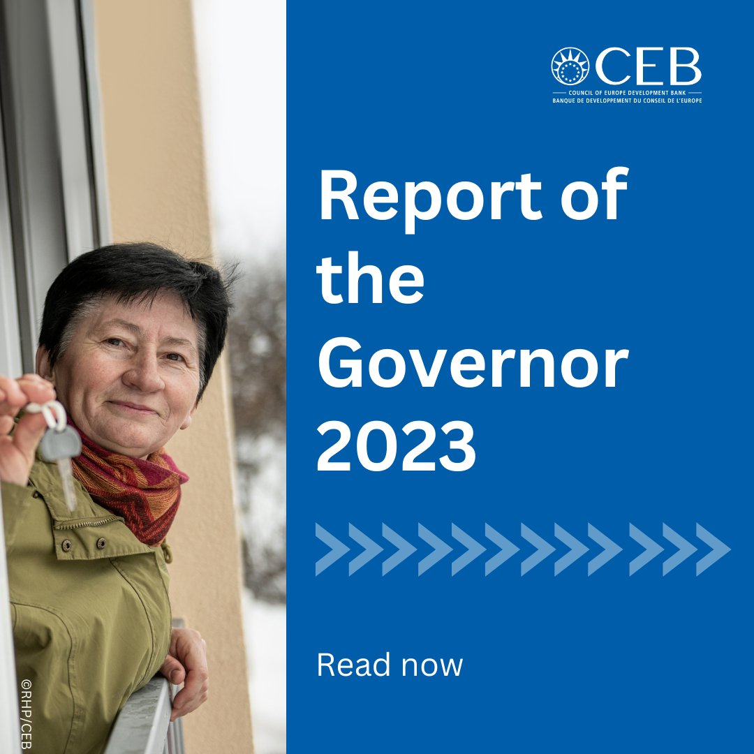 📢Just published: Report of the Governor 2⃣0⃣2⃣3⃣ 2023 was an exceptional year for #CEB, marked by two milestones: #Ukraine’s accession to the Bank and the return to triple-A rating with the main global rating agencies. 📖Read the report👉coebank.org/en/news-and-pu…