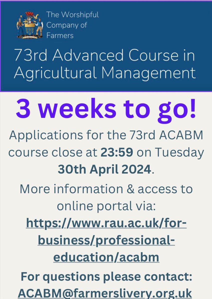 3 weeks to apply for one of the best things I’ve ever done! @FarmersCompany