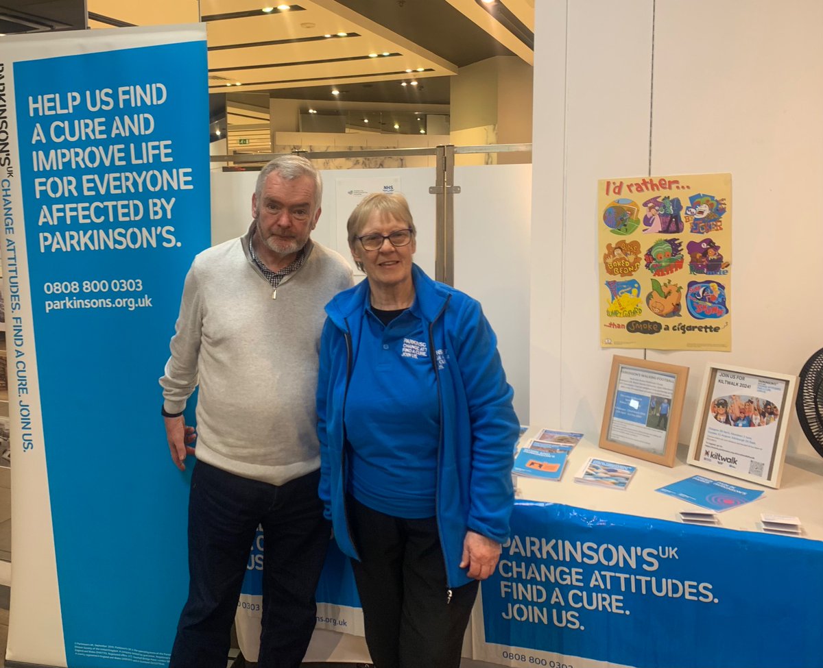 Come and take the opportunity to speak to the Parkinson’s UK volunteers who are with us 8th - 11th April 1000-1600 for Parkinson’s Awareness week. @Reid1Sandy @smain64 @carolineand73 @HSCAberdeen @NHSGrampian