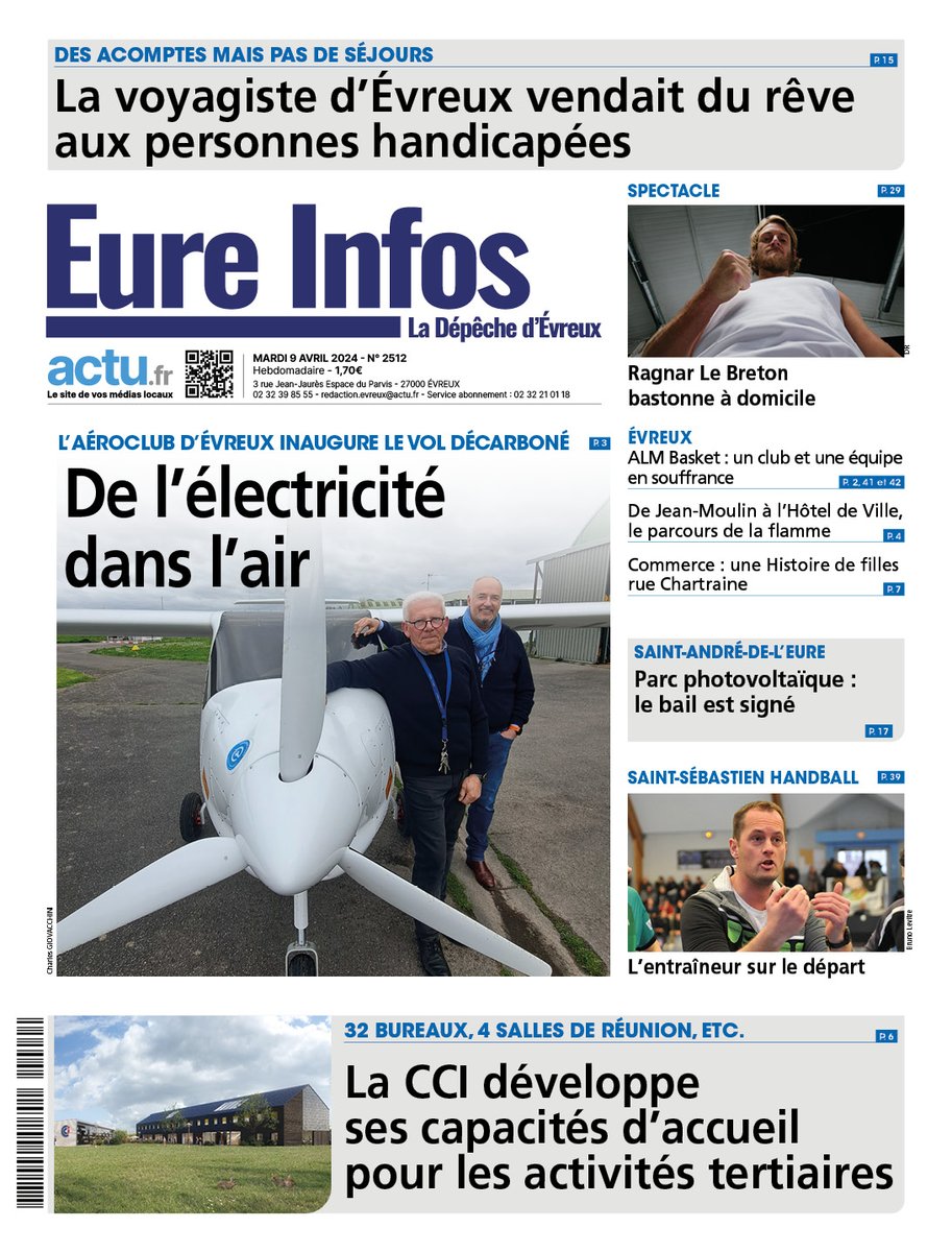 A la une de l'#Eure Infos cette semaine 🔽 Retrouvez le journal chez tous vos dépositaires habituels, et également ici : moncompte.actu.fr/acheter/eure-i… #Evreux