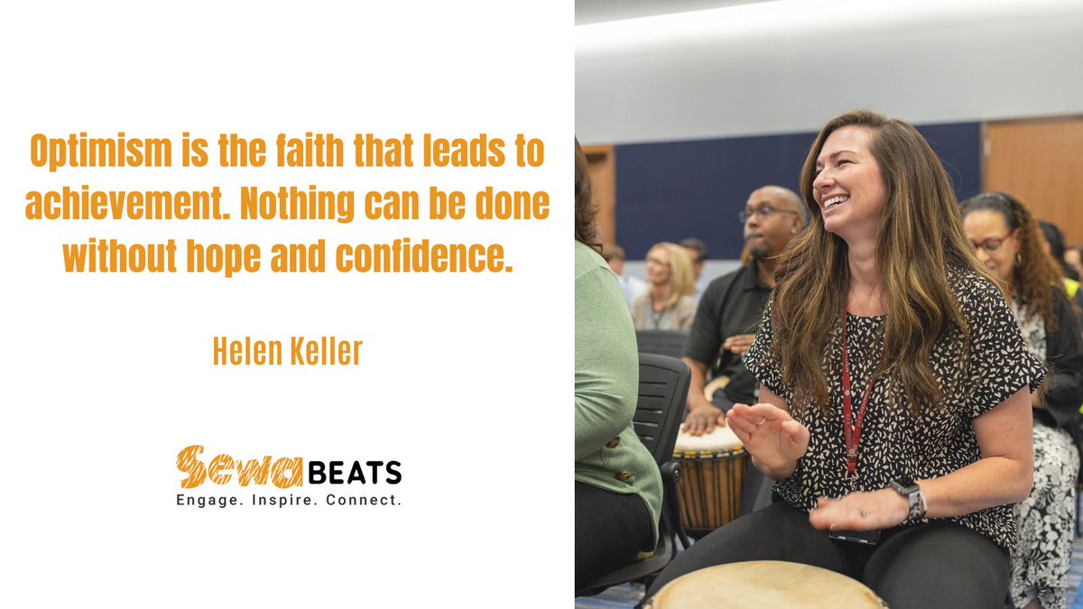 “Optimism is the faith that leads to achievement. Nothing can be done without hope and confidence.” — Helen Keller #tuesdaymotivation #sewabeats