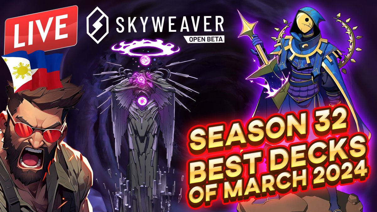 Lezgo 🔴LIVE Tonight! Tons #NFT Card GIVEAWAYS! 🎉🎉🎉 Playing @SkyweaverGame Season 32 using the Best Decks of March 2024 

⚡CHECK OUT Link Below! #web3games #NFTGiveaways #skyweaver #TCG #tradingcards