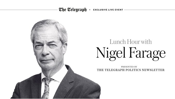 'Lunch Hour with Nigel Farage, Vomit Century Later'