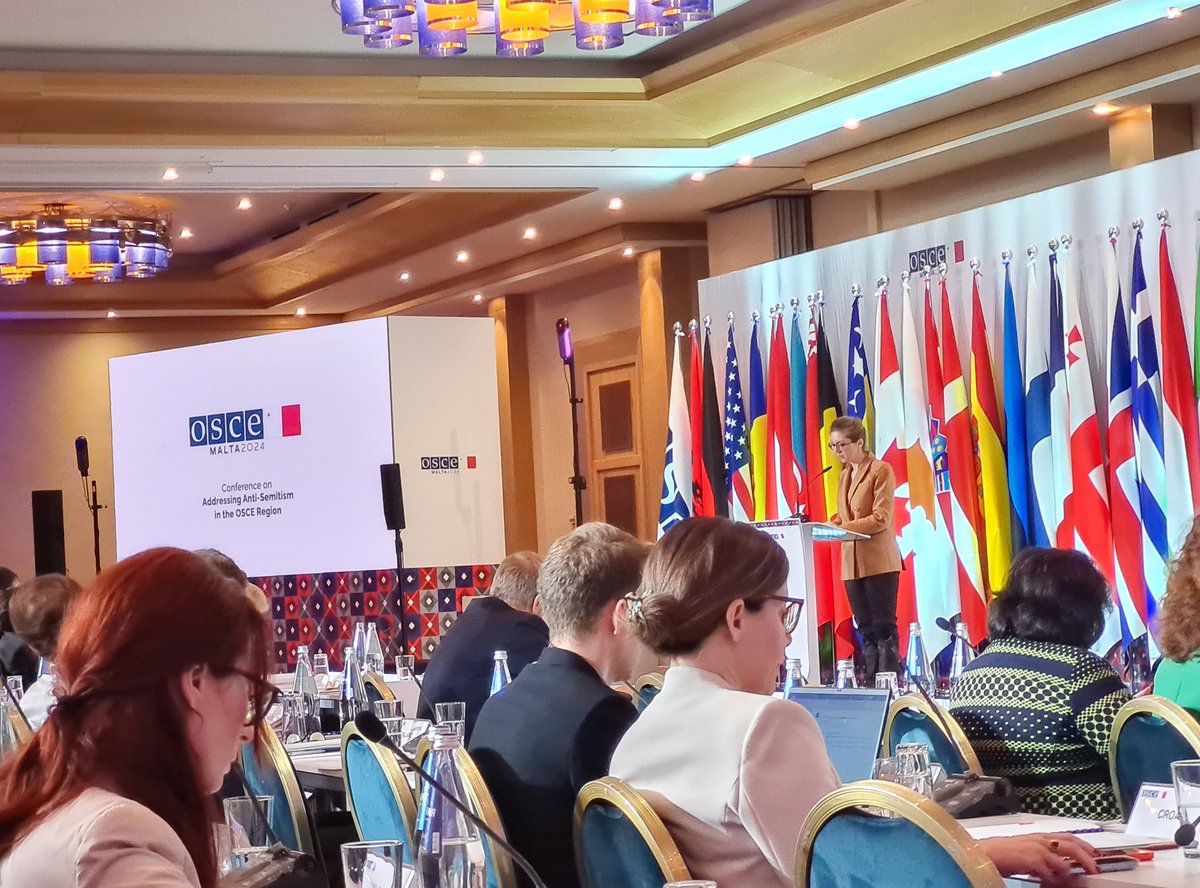 Clear msg from 🇨🇵Minister @AuroreBerge at @OSCE calling out: Sexual violence against Israeli🇮🇱 women on Oct 7, and silence about it Soaring antisemitism in 🇫🇷 & 🌎 The mainstreaming of anti-Zionism Continued instrumentalization of Shoah memory in Russia's war against Ukraine.