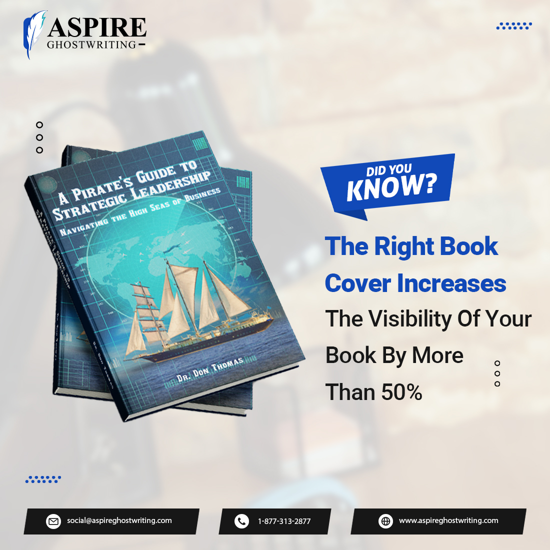 Increase your book's appeal and attract more readers with a professionally designed cover by our experts.

#aspireghostwriting #lineediting #writingstyle #bookmarketing #bookpublishing #bookwriting #bookediting #bookcoverdesign