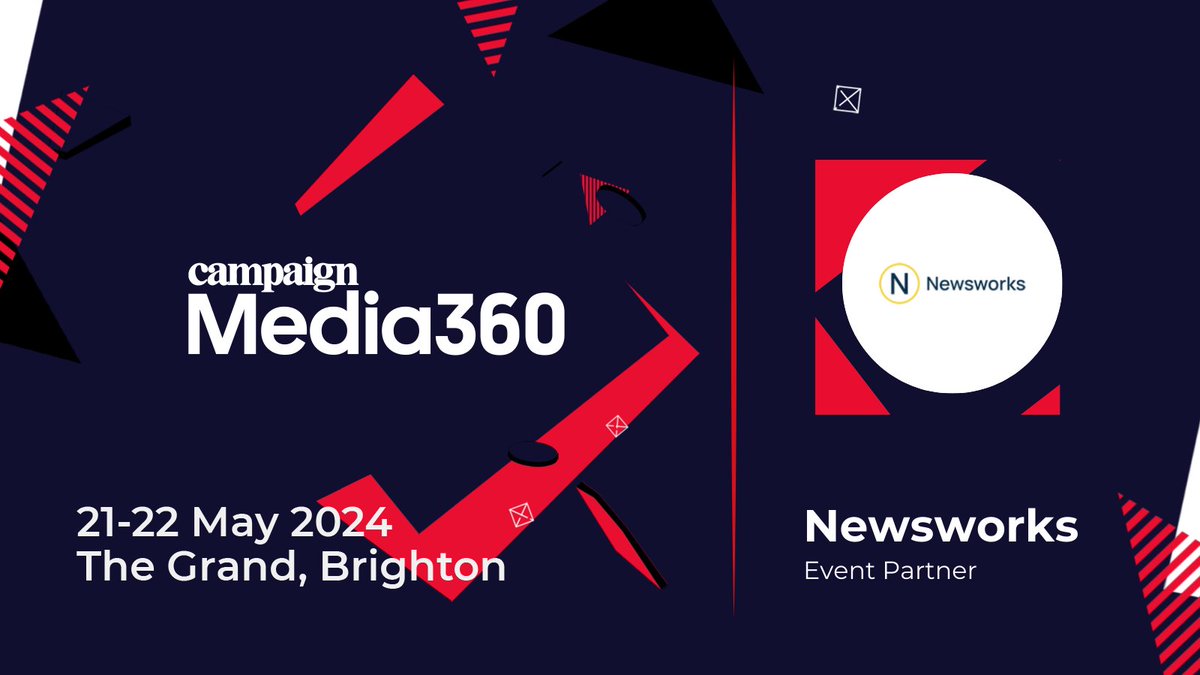 Thrilled to partner with @newsworks_uk to bring you #Media360! Join us in Brighton for groundbreaking discussions and insights. Grab your ticket today bit.ly/40FcUY7