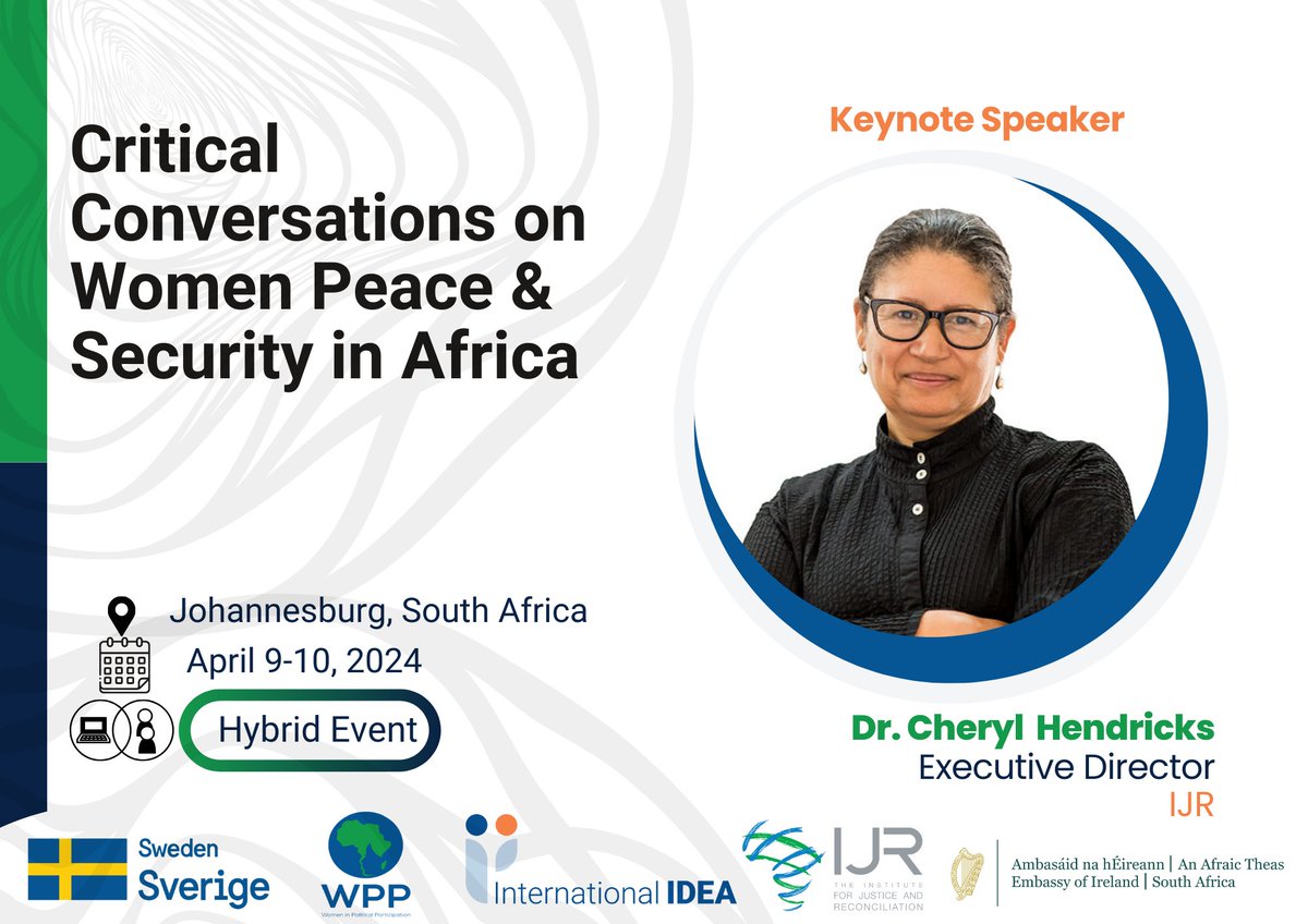 ''If we are not seeing the measures we have envisioned then we have to reassess where we went wrong in the Women, Peace and Security conversation, even as we assess what we did right.'' - Prof Cheryl Hendricks of @_IJR_ #WPS #WomenLeadAfrica #UNSCR1325