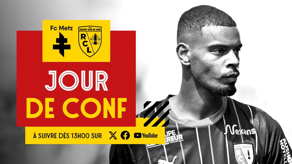 RCLens's tweet photo. C’est #JourDeConf 🎥
Franck Haise et le milieu Andy Diouf seront présents en conférence de presse avant #FCMRCL.
Rendez-vous ce mercredi dès 13H00 ! https://t.co/dSSwEYS3CQ