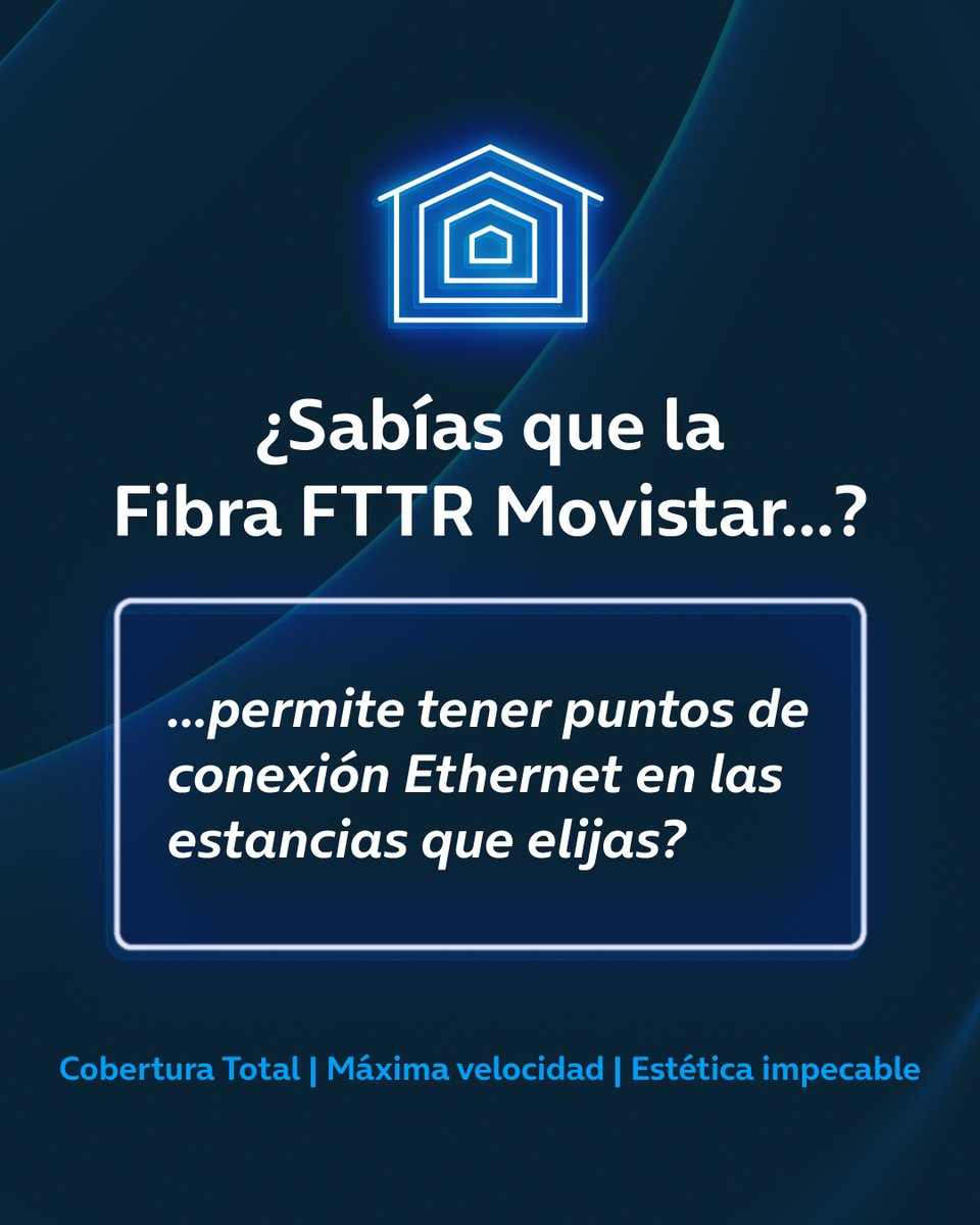 Con la Fibra FTTR Movistar, cualquier lugar de tu casa será el mejor para jugar online, teletrabajar o hacer streaming con las prestaciones máximas de tu fibra. Más información 👉🏻bit.ly/MovFTTR