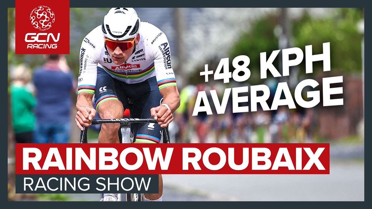 Double rainbow over Roubaix velodrome: The GCN Racing News Show 🌈 - @daniellloyd1 assesses how #ParisRoubaix was won by both current world champions Mathieu van der Poel and Lotte Kopecky and looks back on a turbulent week in road racing ⤵️ globalcyclingnetwork.com/racing/news/do…